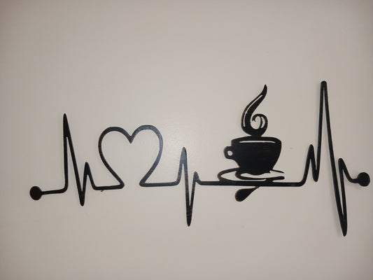 Coffee love metal wall art