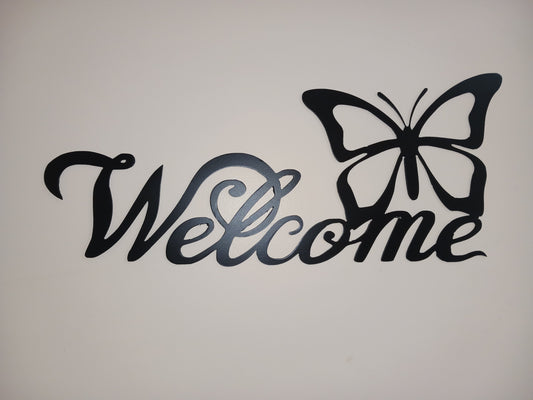 Welcome Butterfly sign