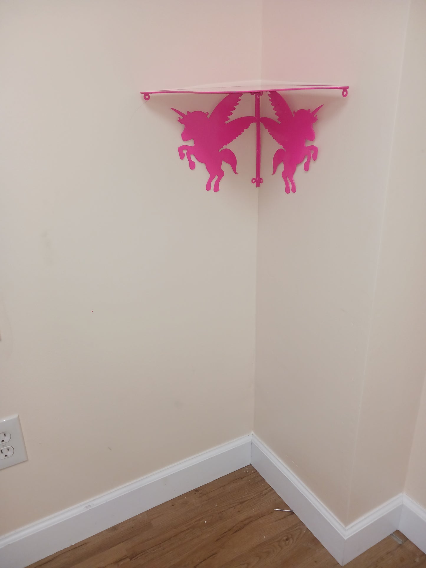 Pink Alicorn corner shelf