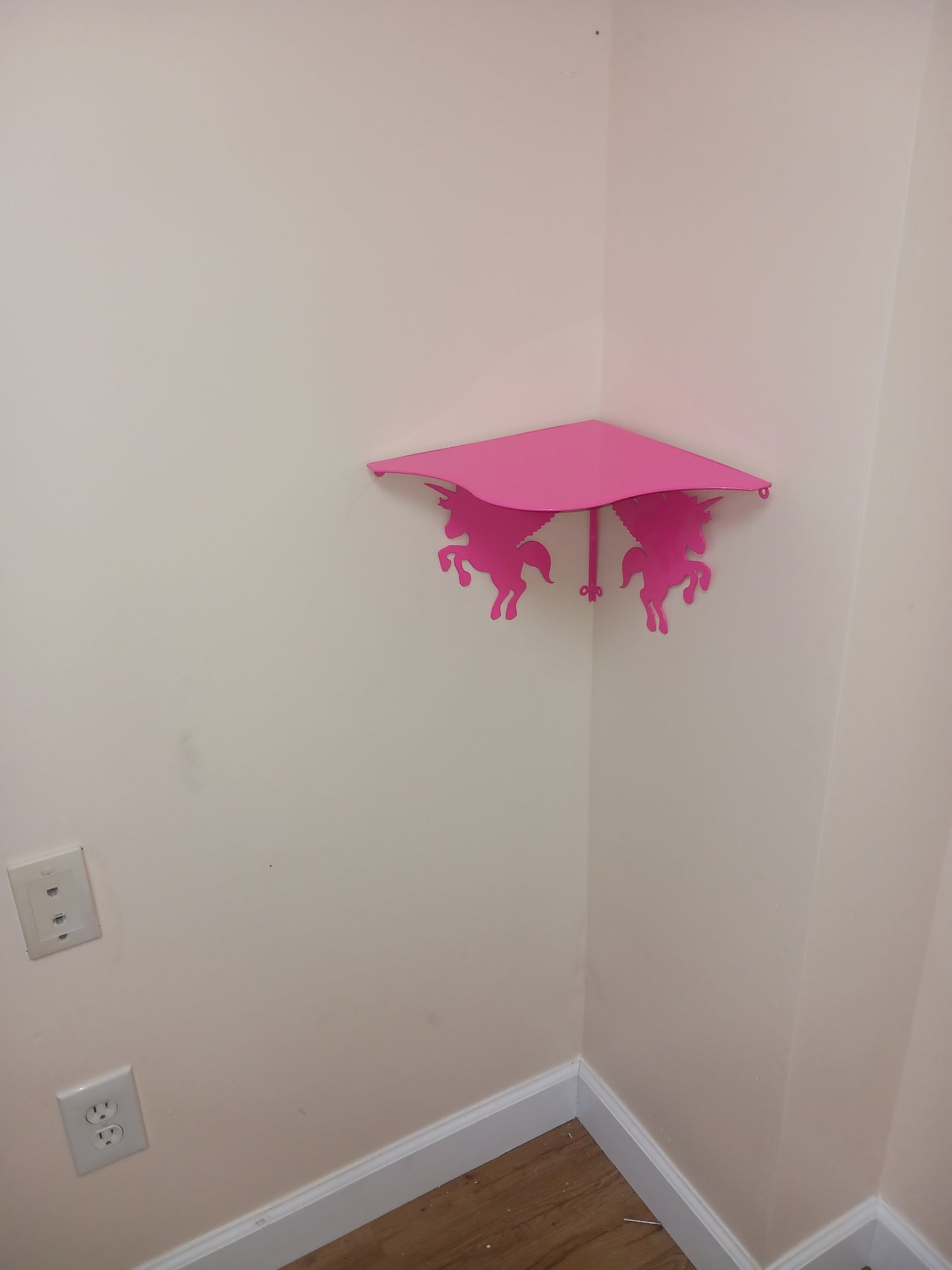 Pink Alicorn corner shelf